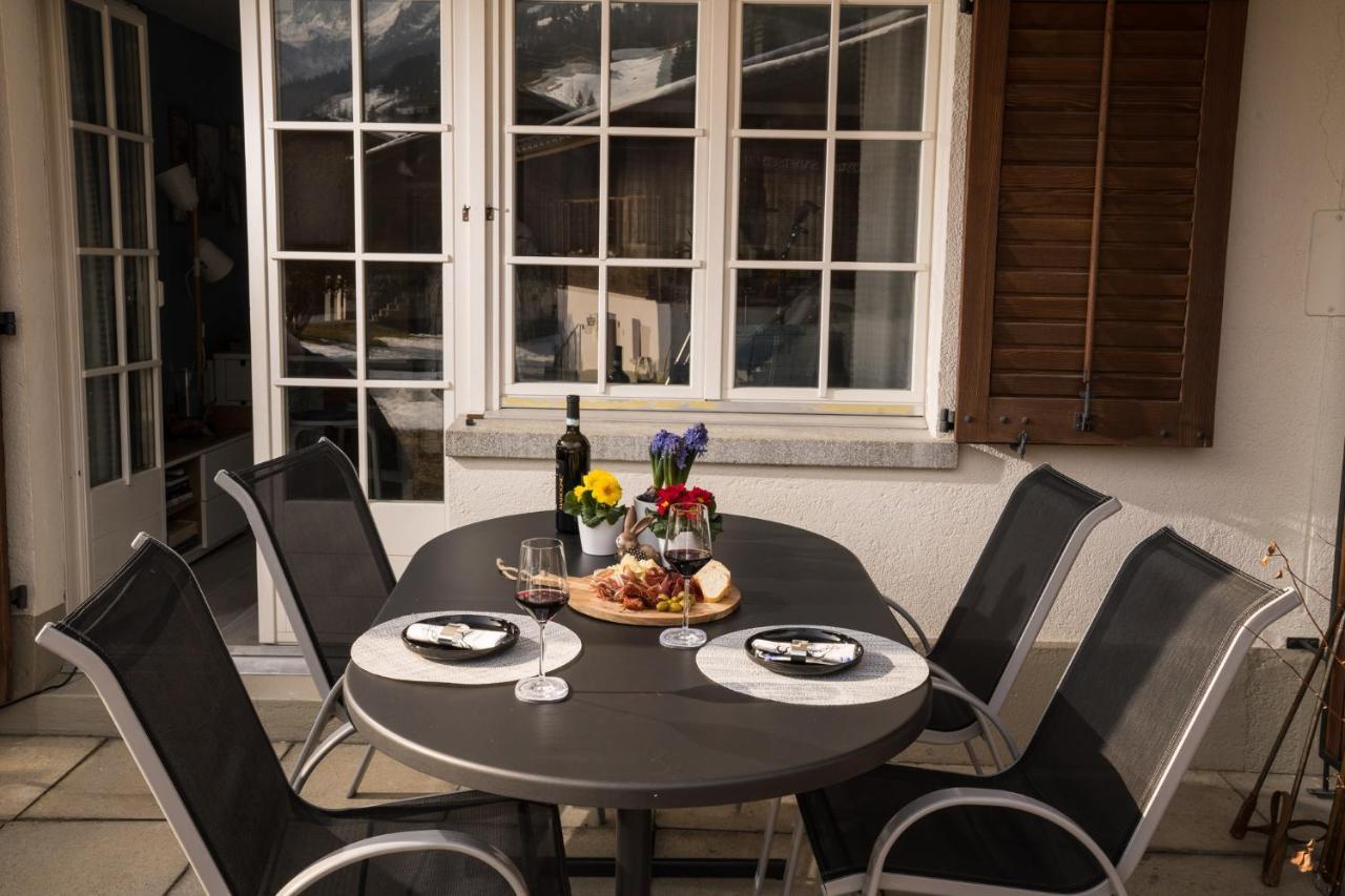 Chalet Spitzhorn - Your Peak Getaway - Private Terrasse & Gratis Parkplatz Gsteig Eksteriør bilde