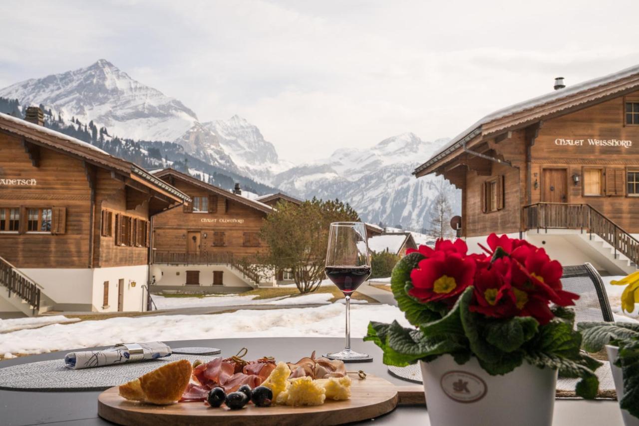 Chalet Spitzhorn - Your Peak Getaway - Private Terrasse & Gratis Parkplatz Gsteig Eksteriør bilde
